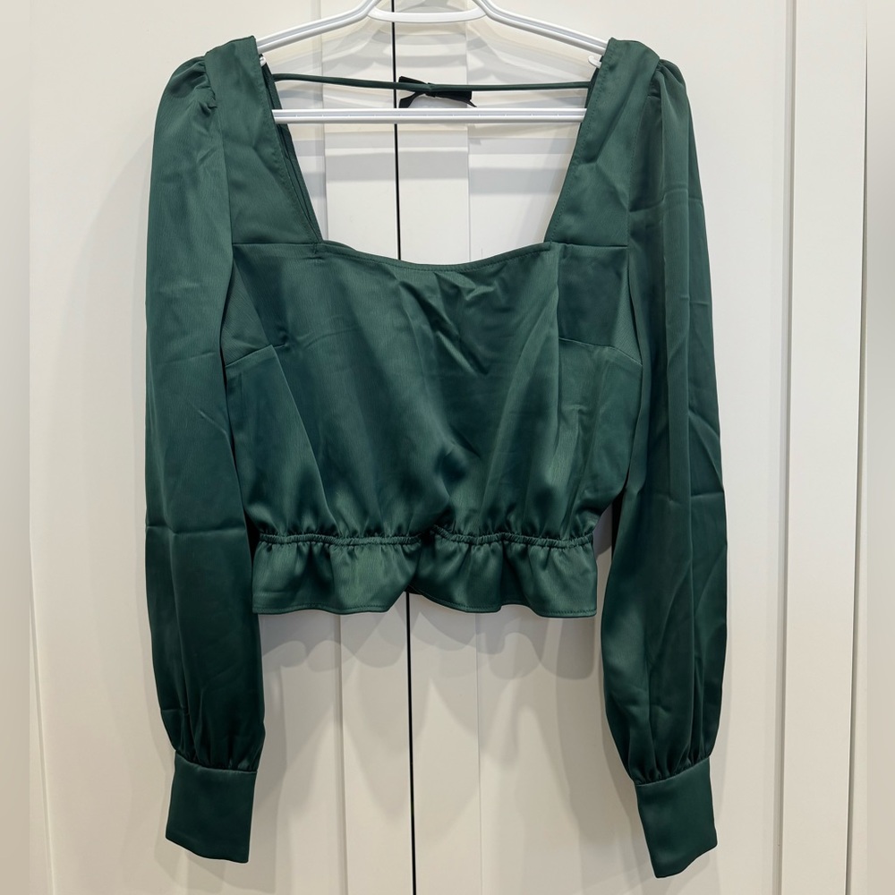 WAYF backless bow detail blouse